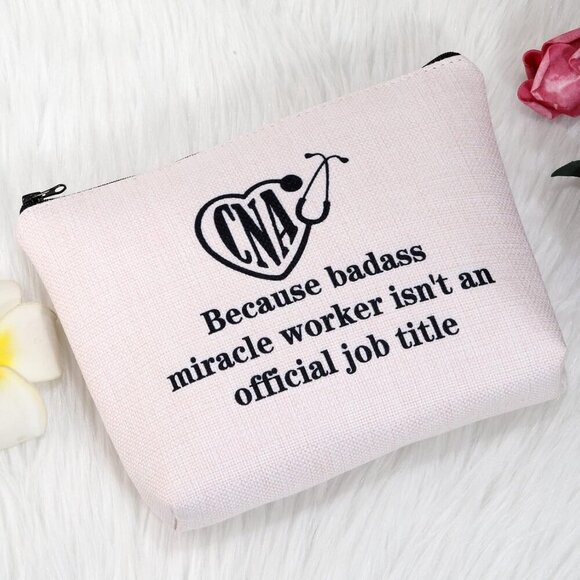 Certified Nursing Assistant Gift CNA Cosmetic Makeup Bag CNA Appreciation Gift Z - Picture 2 of 7
